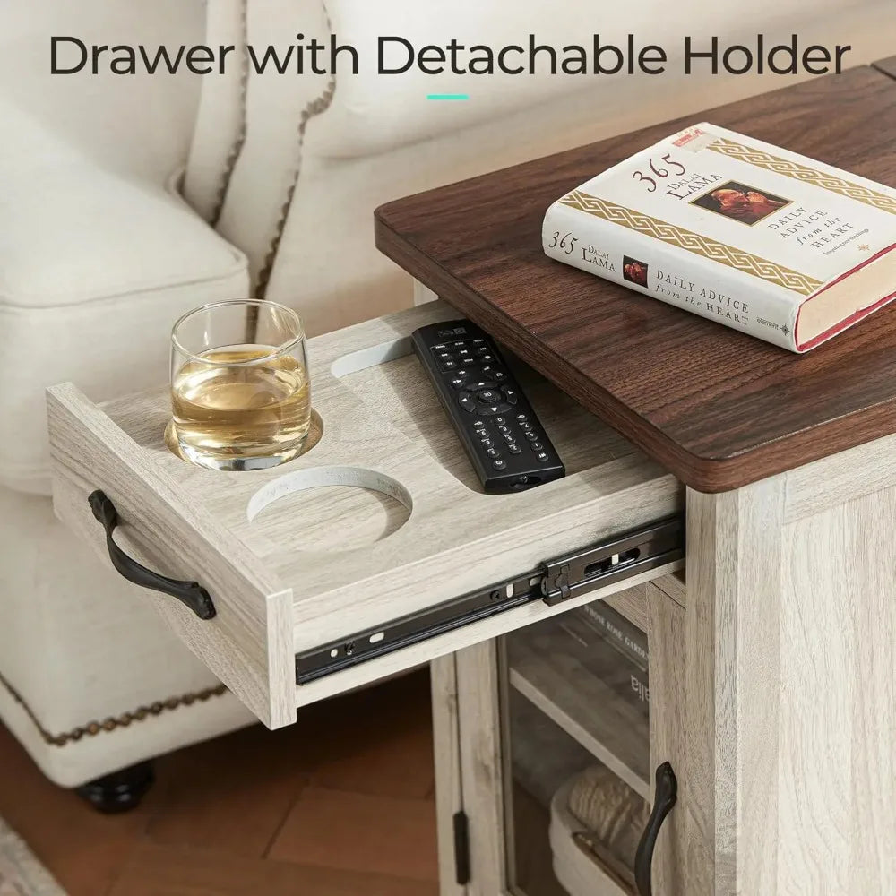 Farmhouse 3 Piece Coffee Table Set With Two End Tables