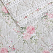 Reversible Cotton Queen Quilt Set with Matching Shams, Lightweight All-Season Bedding, Melany Pink