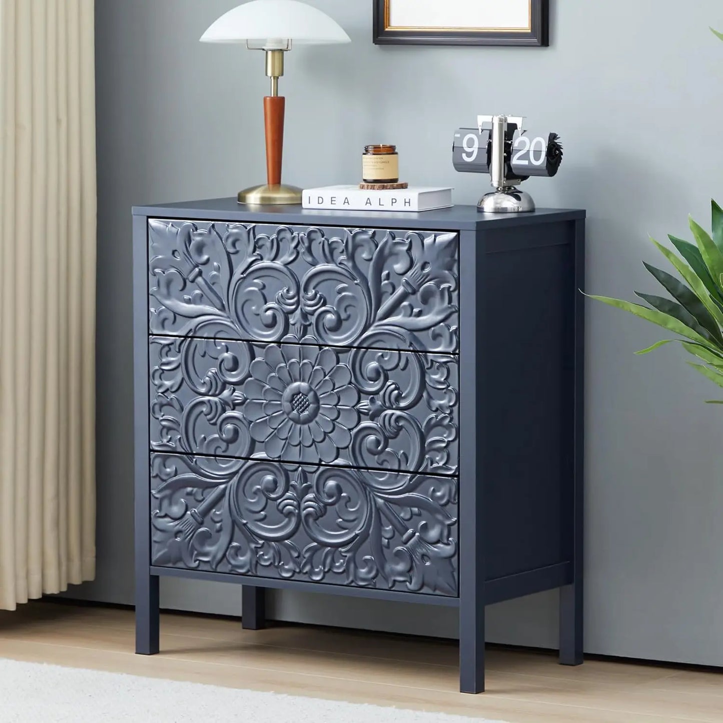 3 Drawer Dresser Vintage French Chest of Drawers for Storage