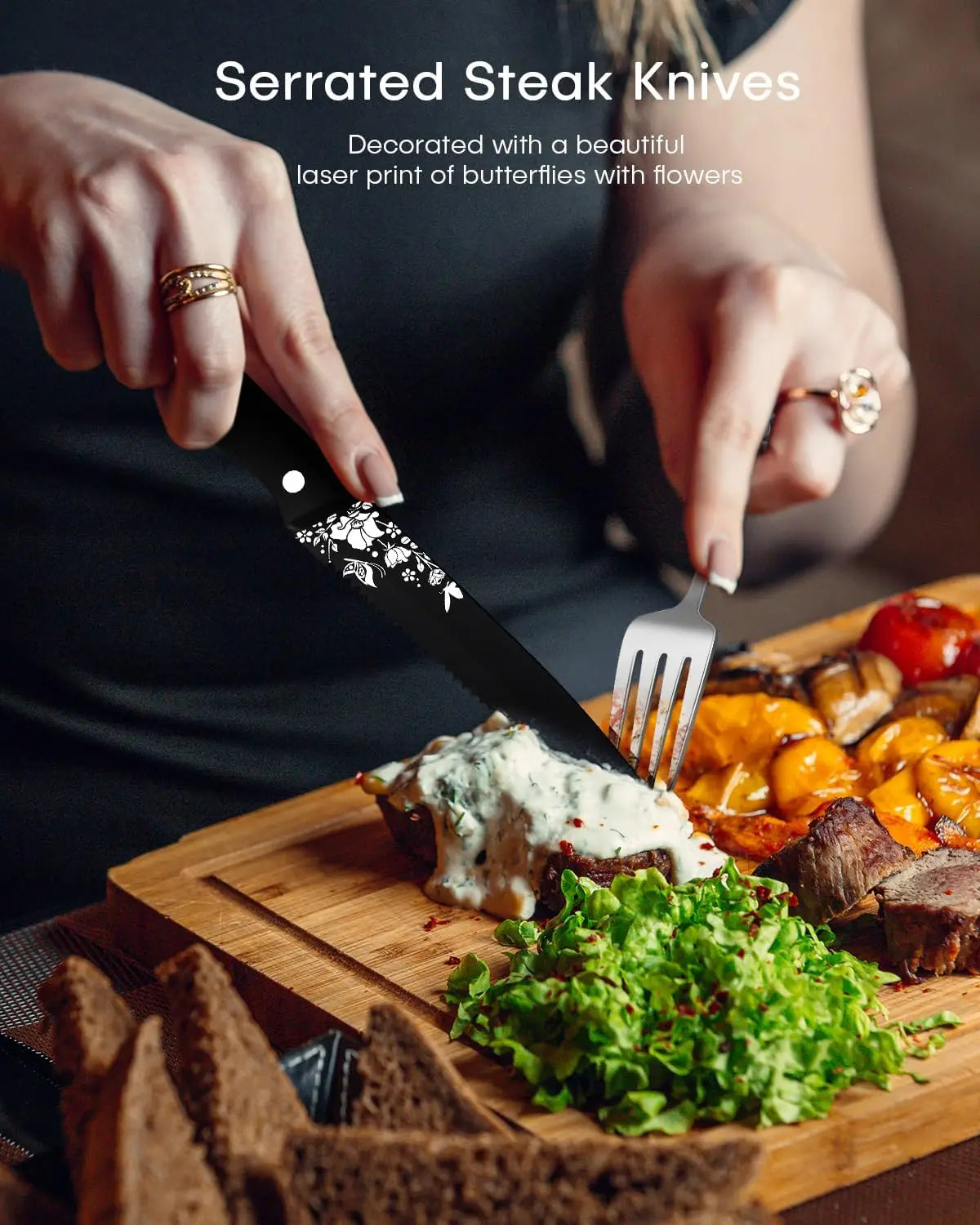 Retro Stainless Steel Flatware Set With Mirror Finish Dishwasher Safe