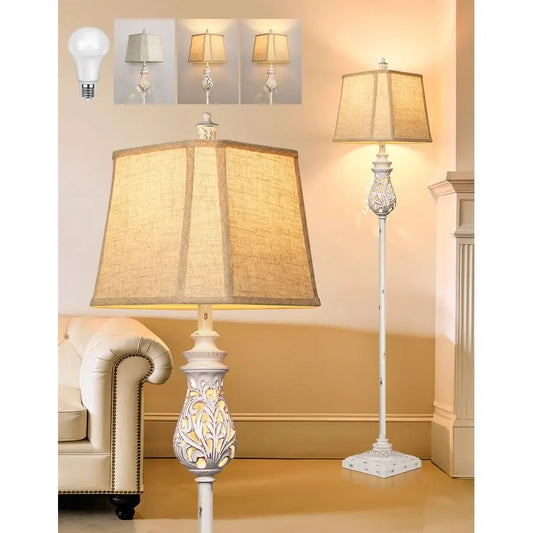 Vintage Floor Lamp With Night Light For Living Room