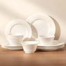 Dinnerware sets plates and bowls sets color white
