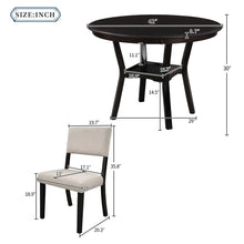 Classic 5 Piece Dining Set With Round Table And Chairs