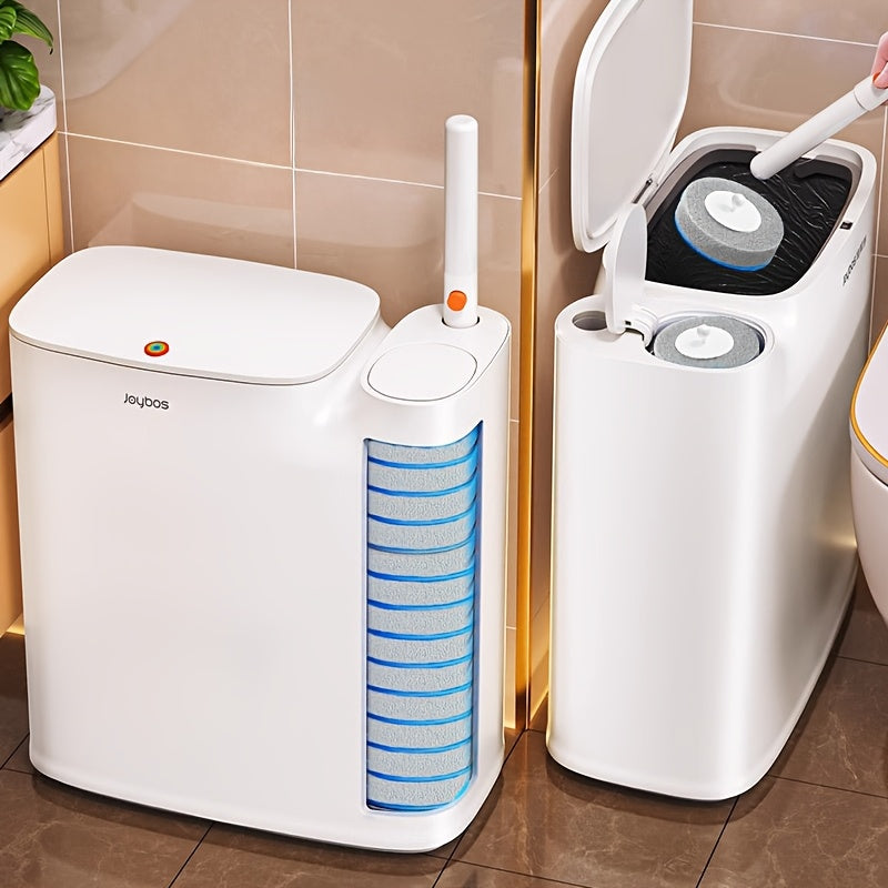 JOYBOS 2-In-1 Trash Can With Toilet Brush And Brush Head