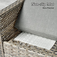 HOOOWOOO Outdoor 360-Degree Swivel Chairs Set With Ottomans And Table