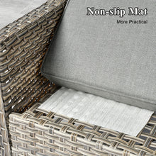 HOOOWOOO Outdoor 360-Degree Swivel Chairs Set With Ottomans And Table