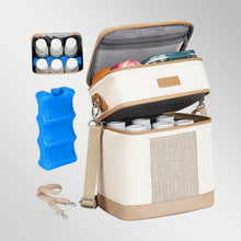 Insulated Breastmilk Cooler Bag For Six Bottles And Snacks