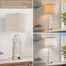 Modern Farmhouse Table Lamps Set Of 2 With USB Ports