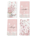 Spring Pink Cherry Blossom Dish Towels Suitable for Farmhouse Kitchen, Easter Decorations - Rustic Rectangular Hand & Dish Cloths with Flowers, Machine Washable, Spring Table Setting