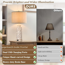 Modern Farmhouse Table Lamps Set Of 2 With USB Ports
