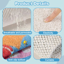 Floral Pattern Non Slip Mildew Resistant Shower Mat Quick Drying