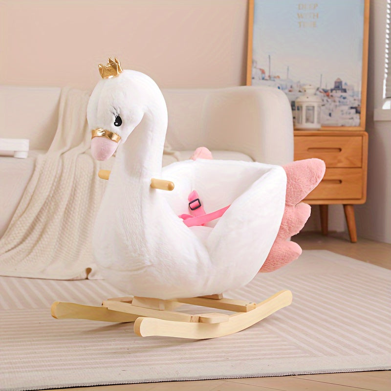 Swan Rocking Horse For Baby Use Home Outdoor Toy Gift