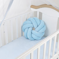 Handmade Woven Round Knot Lumbar Pillow Decorative Cushion