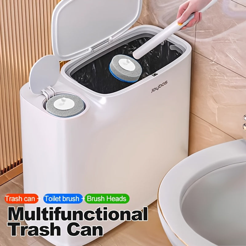 JOYBOS 2-In-1 Trash Can With Toilet Brush And Brush Head
