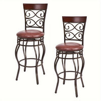 Costway Vintage Swivel Bar Stools Set With Padding