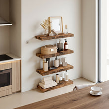 LDQ Rustic Floating Shelves With Hidden Brackets For Wall Decor