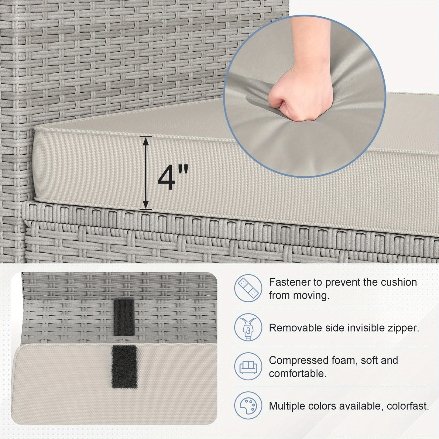 7-Piece Outdoor Patio Furniture Set With Propane Fire Pit Table