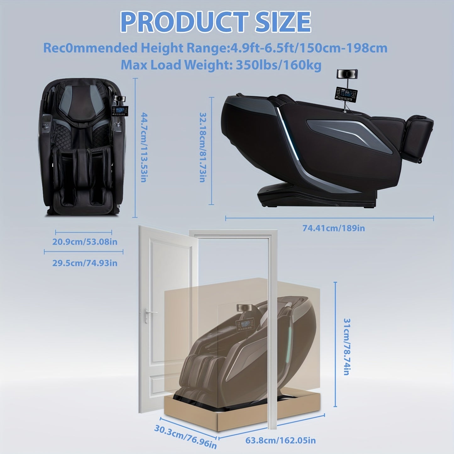 Zero Gravity Massage Chair With 4D Acupressure And SL Track