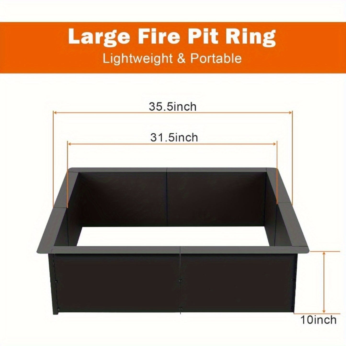 Durable Steel Fire Pit Insert For Outdoor Wood Burning