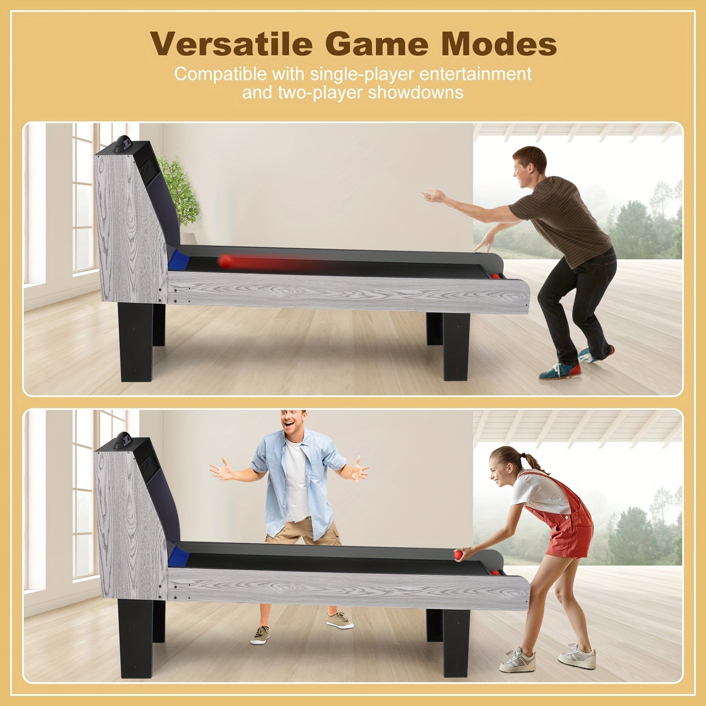 MOLACHI Arcade Table Roll And Score Skee Game With LED