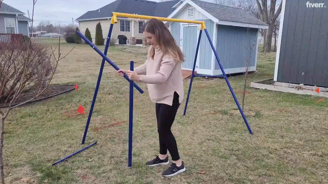 HISHINE Heavy Duty Steel Swing Stand With Ground Pegs