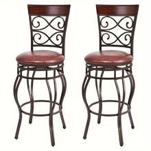 Costway Vintage Swivel Bar Stools Set With Padding
