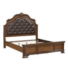 Elegant Upholstered Headboard With Intricate Carvings No Assembly Required