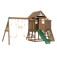 10-In-1 Outdoor Playground Set Swing Slide Climbing Wall Sandbox Fort
