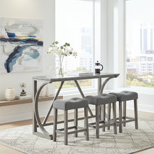 MIKIBAMA 4-Piece Industrial Style Bar Table and Chair Set