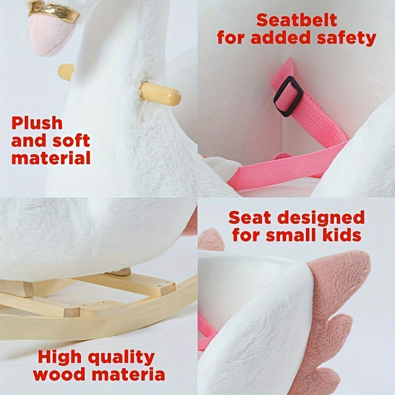 Swan Rocking Horse For Baby Use Home Outdoor Toy Gift