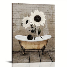 Sunflowers Wrapped Canvas Wall Art In Wooden Frame For Home