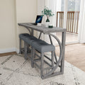 MIKIBAMA 4-Piece Industrial Style Bar Table and Chair Set