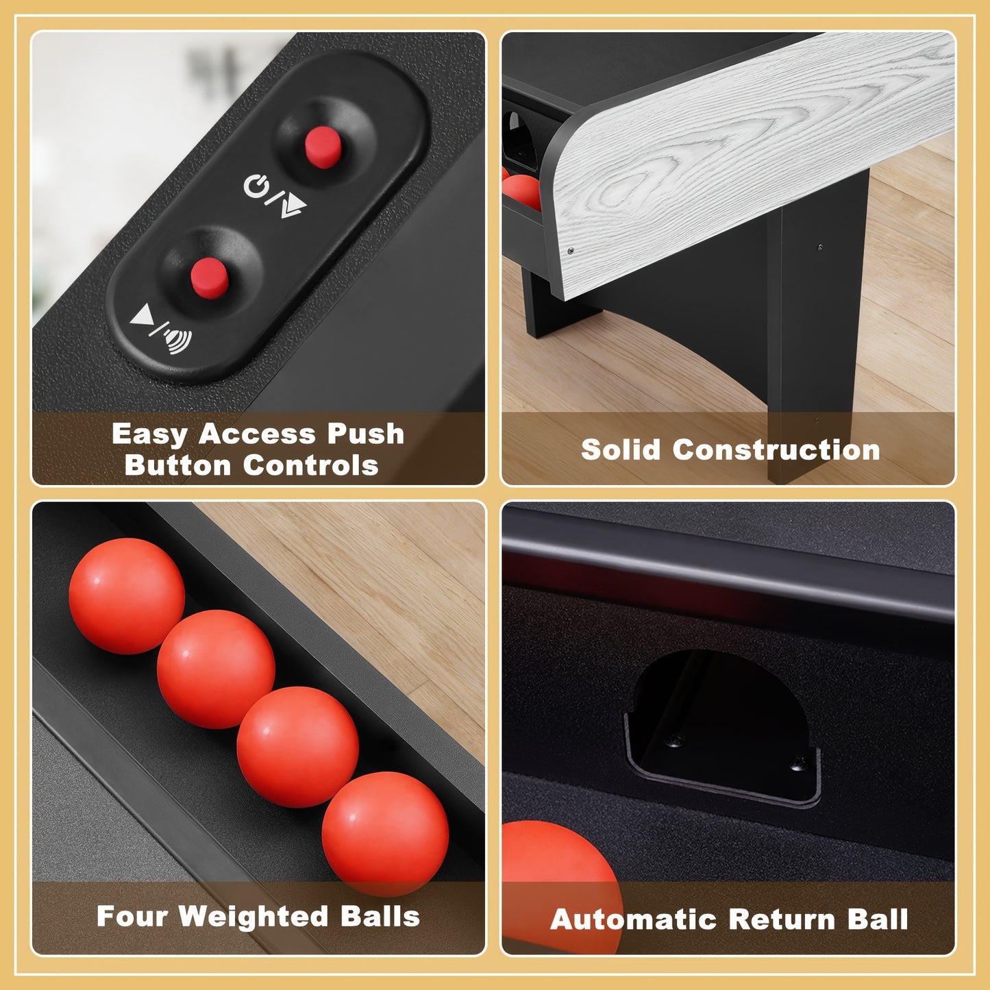 MOLACHI Arcade Table Roll And Score Skee Game With LED