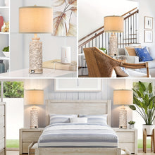 Modern Farmhouse Table Lamps Set Of 2 With USB Ports