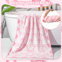 OUTUS Coquette Bow Bath Towels Set Of 2 100 Percent Cotton Absorbent