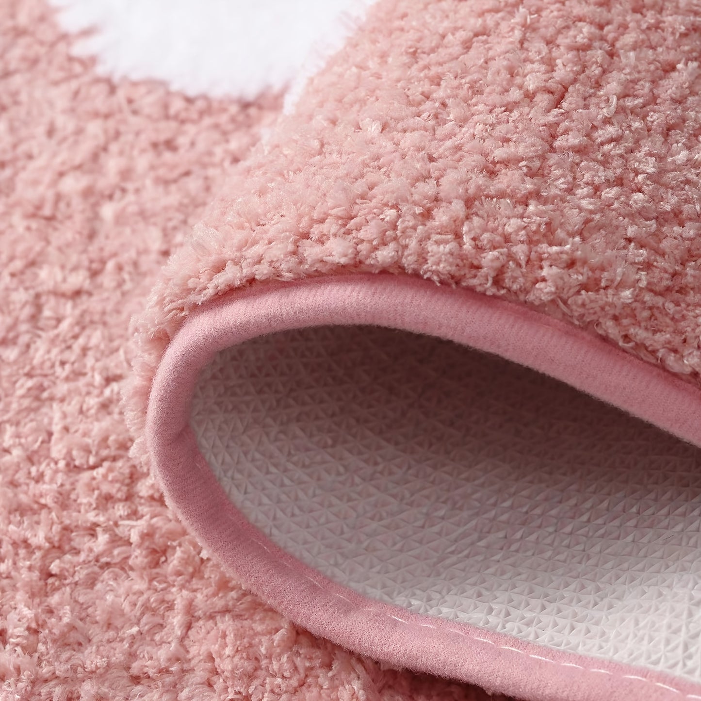 Cute Polyester Bath Rug With 1800 GSM Backing Oblong Mat