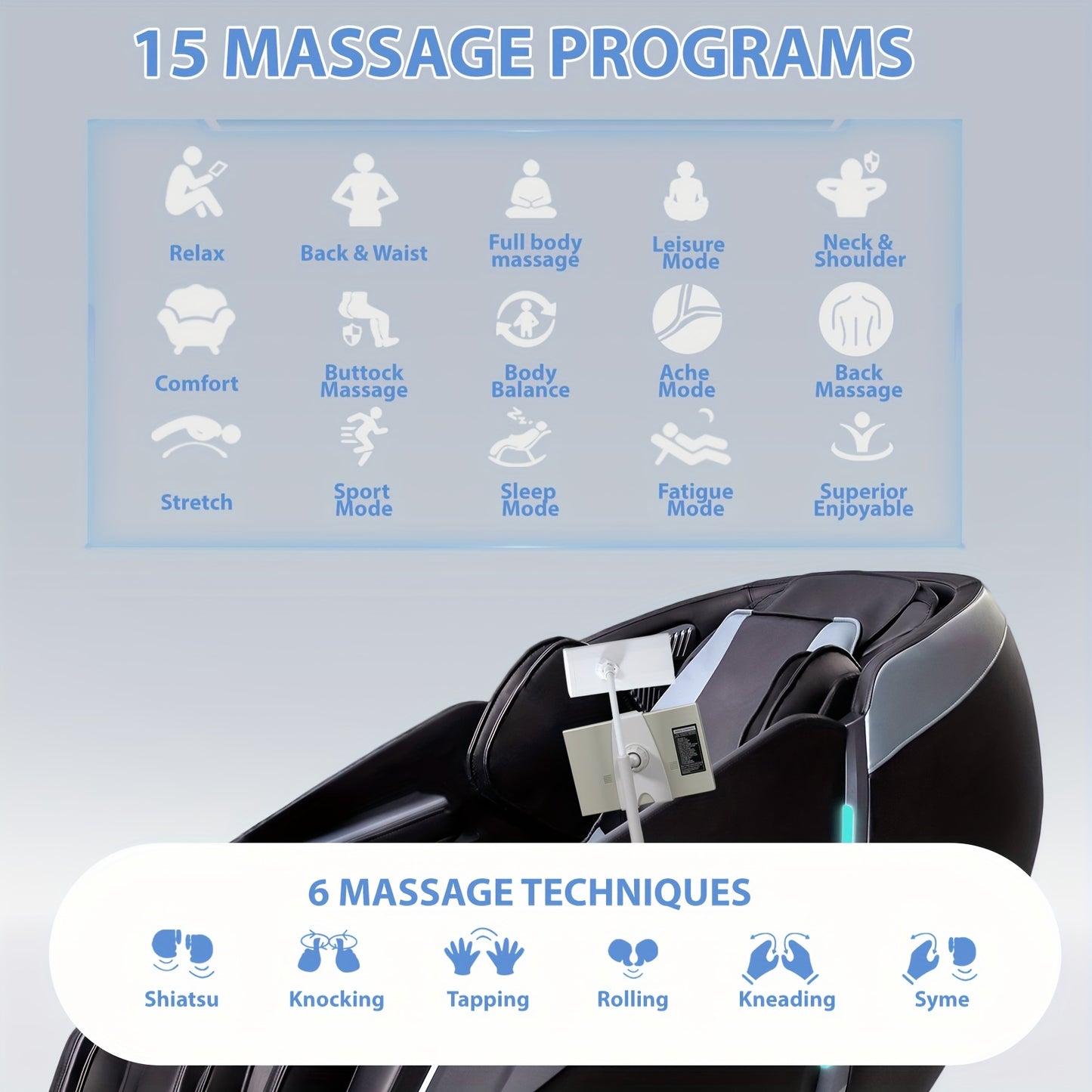 Zero Gravity Massage Chair With 4D Acupressure And SL Track
