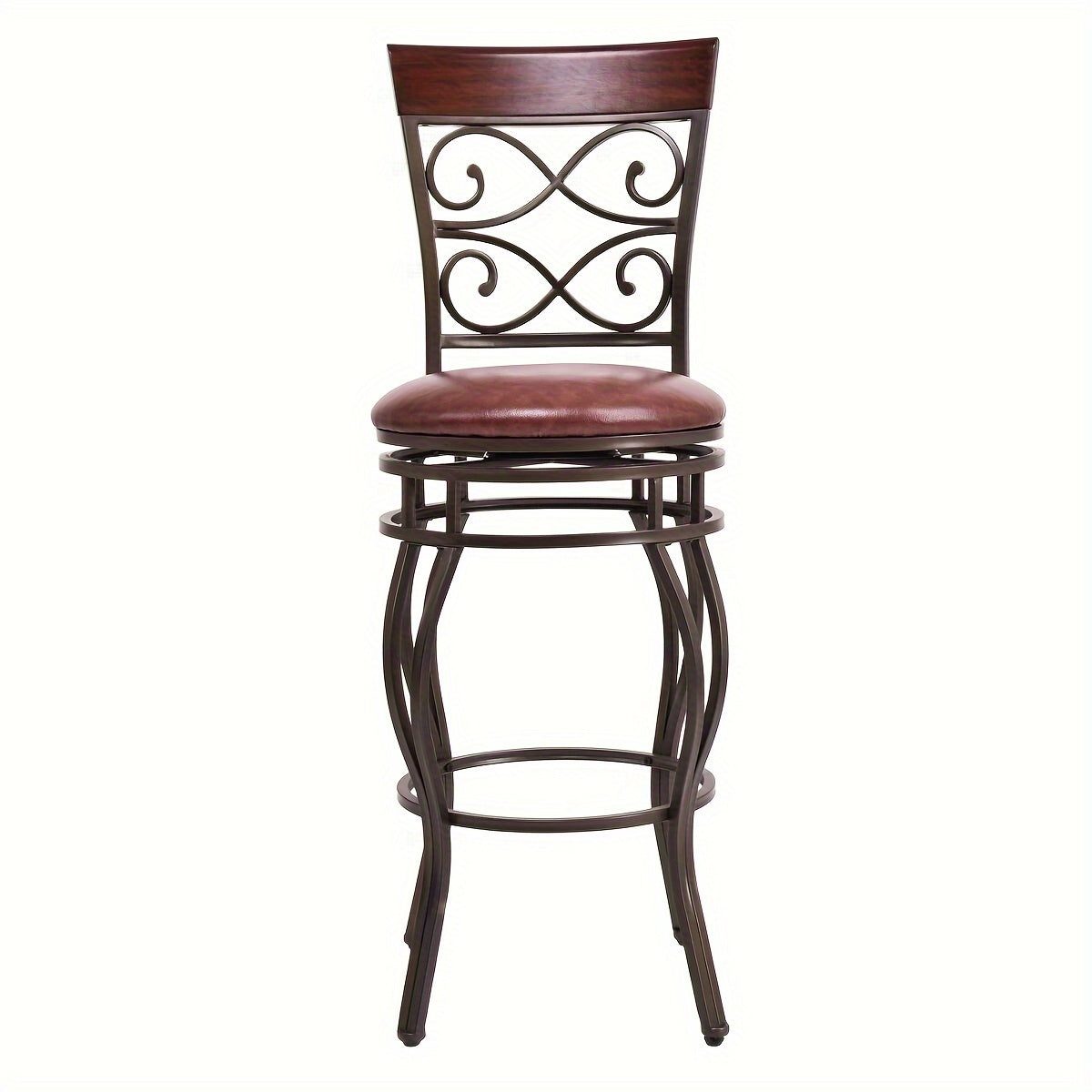 Costway Vintage Swivel Bar Stools Set With Padding