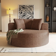 Corduroy Modular Sofa Bed With Built-In Pillows For Living Room