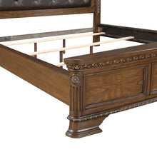 Elegant Upholstered Headboard With Intricate Carvings No Assembly Required