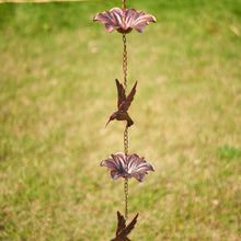 Metal Hummingbird Rain Chain for Durable Outdoor Garden Decor