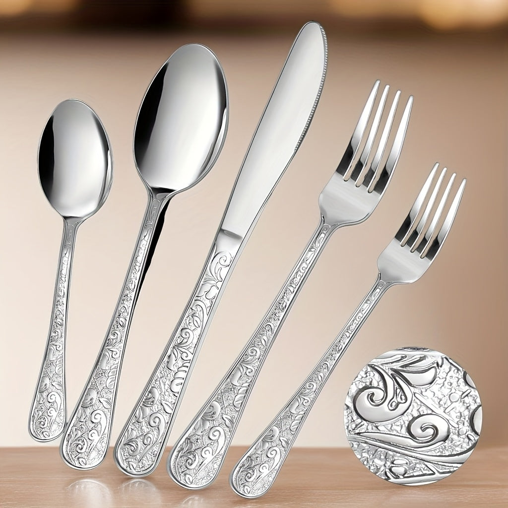 Luxury Palace Flatware Set Stainless Steel Cutlery for Home Use
