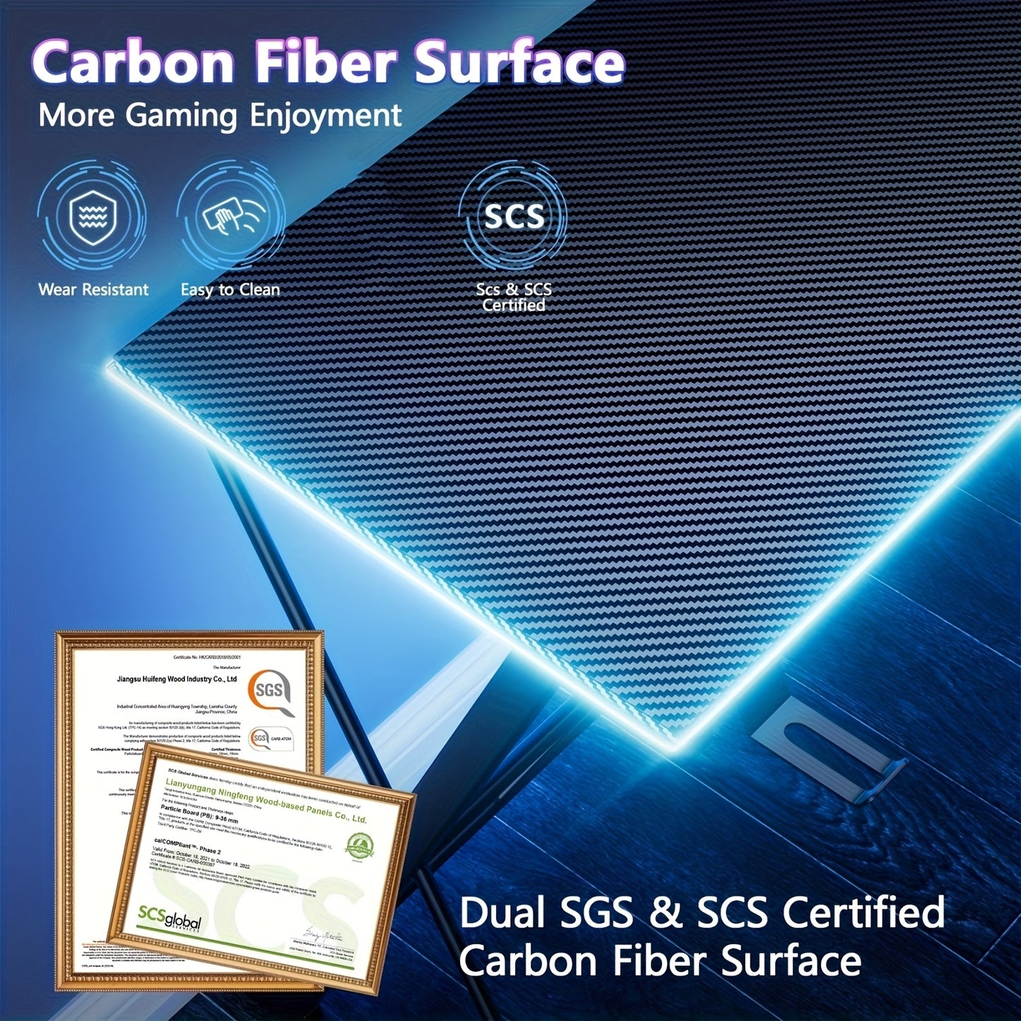 MUSEN L Shaped Gaming Desk With Monitor Stand