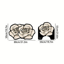 Elegant Floral Diatomite Bathroom Mat Set 3 Piece Non Slip
