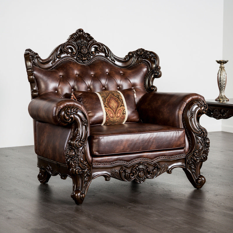 Palenci Heirloom Luxury Accent Chair With Button Tufted Back