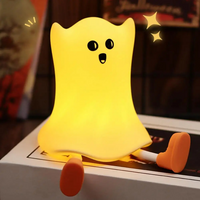 Halloween Silicone Ghost Touch Control Bedside Lamp With Soft Glow