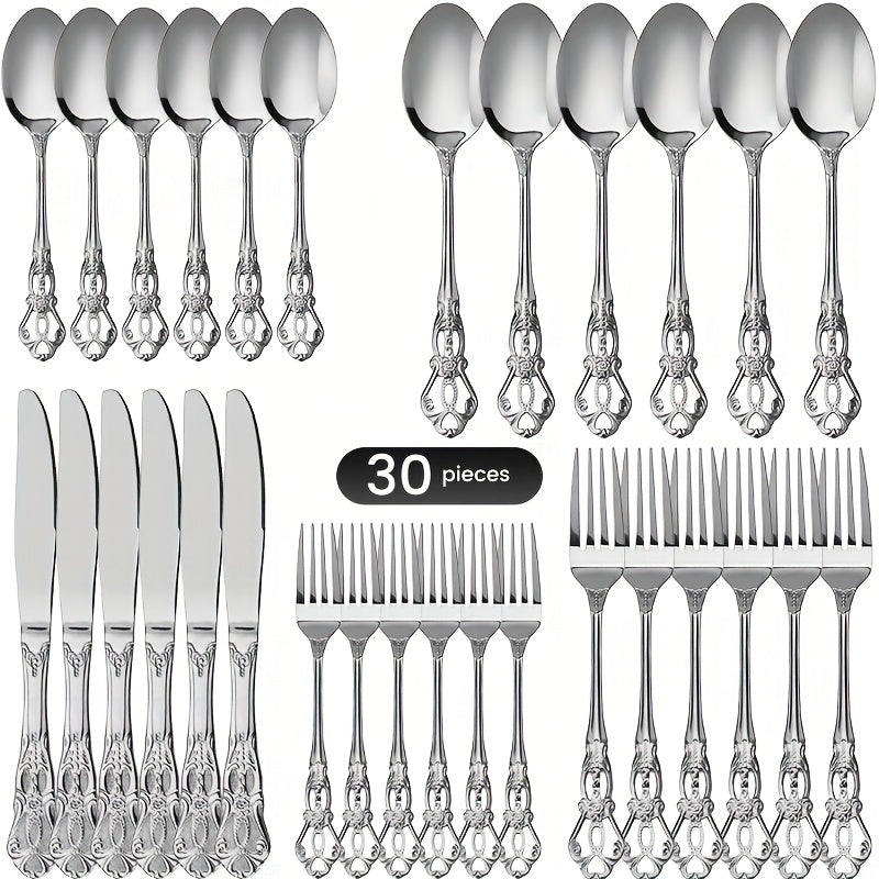 Luxury Palace Flatware Set Stainless Steel Cutlery for Home Use