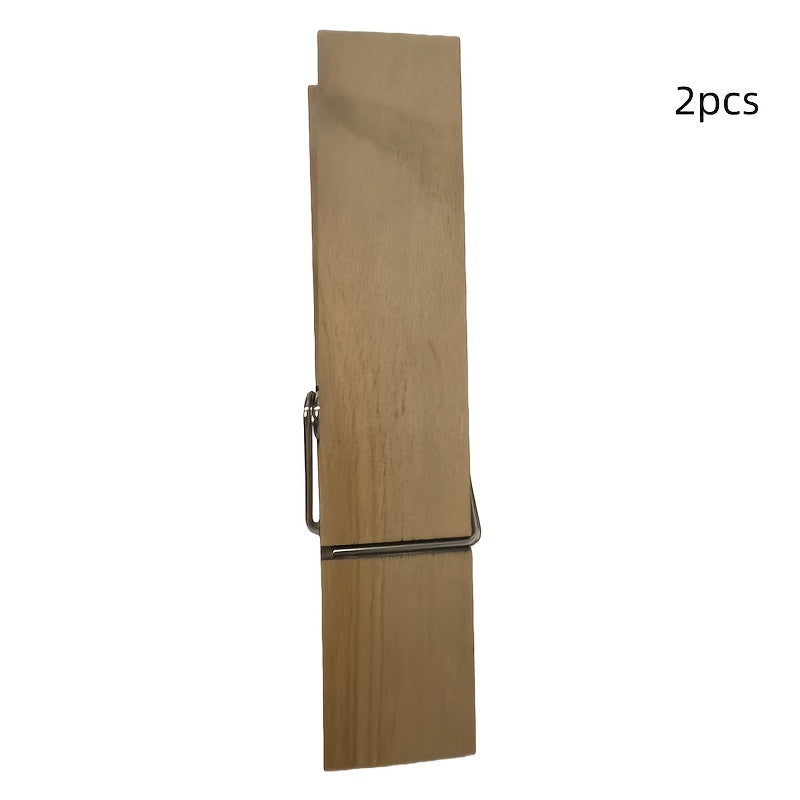 Vintage Industrial Farmhouse Wooden Clip On Wall Mount Towel Rack
