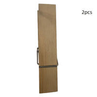 Vintage Industrial Farmhouse Wooden Clip On Wall Mount Towel Rack