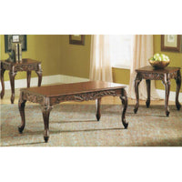 GINOST Wood Coffee And End Table Set With MDF Frame